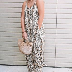 Snake skin maxi dress